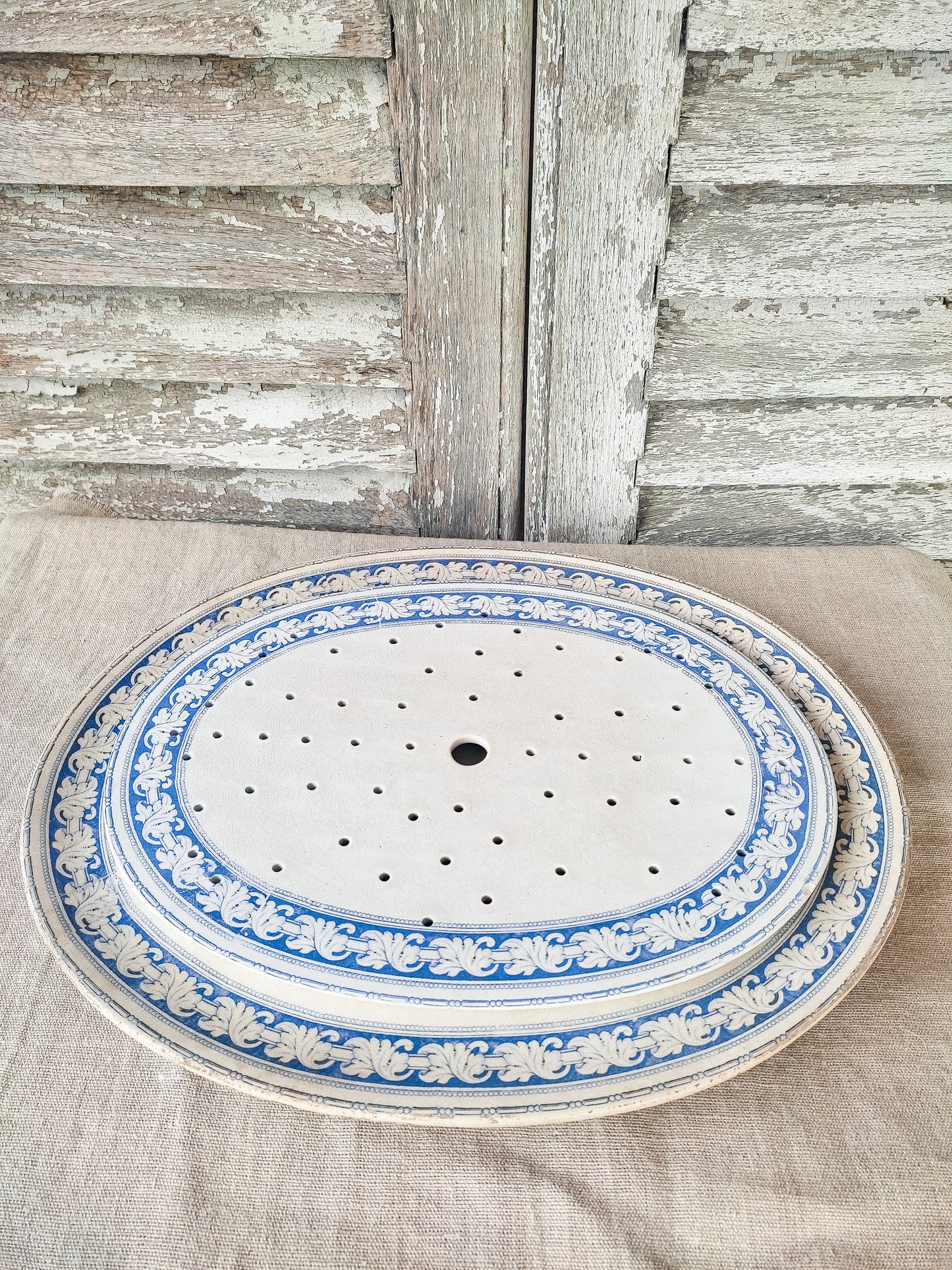 Plat égouttoir anglais d'époque victorienne