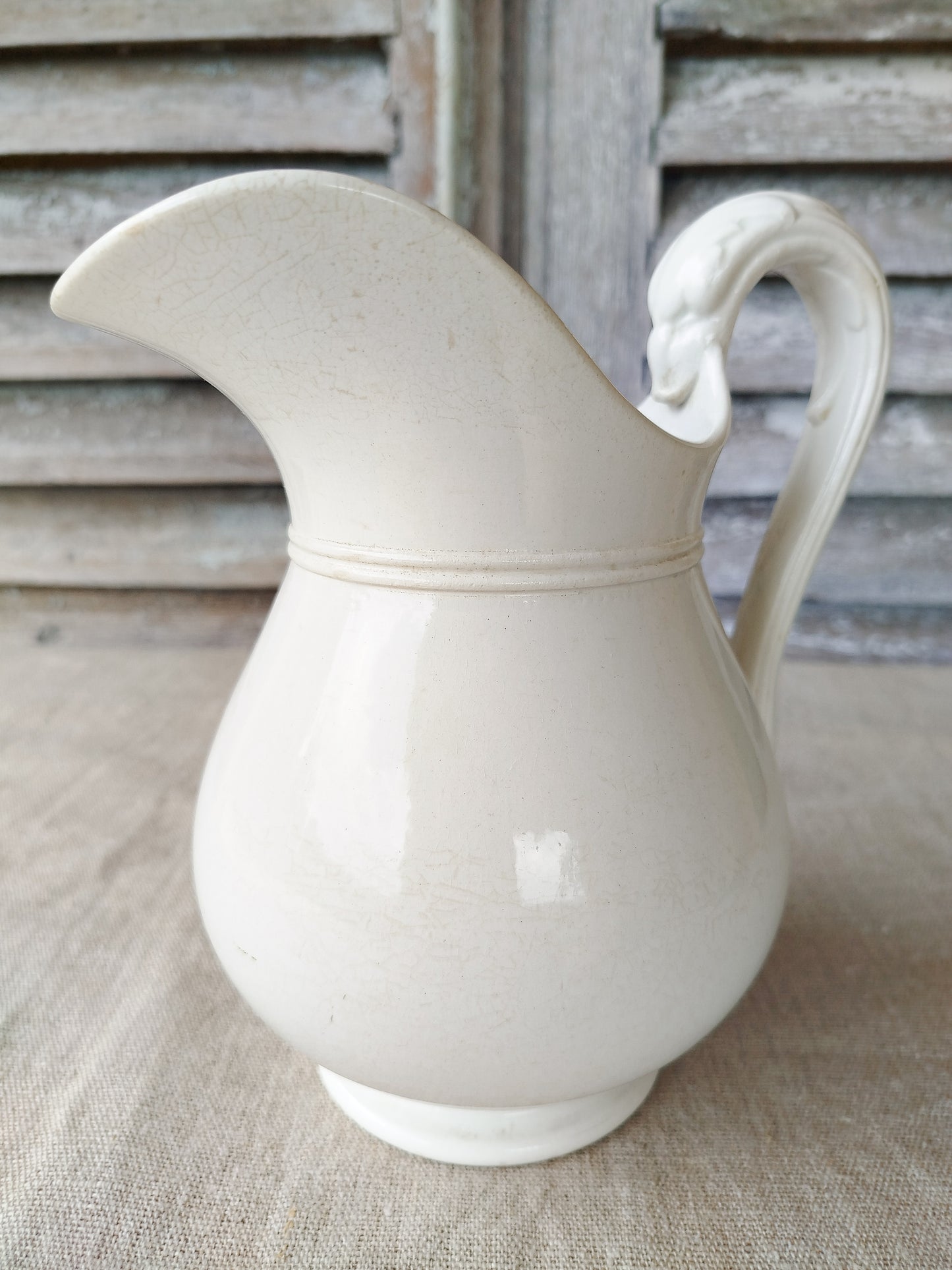 Pichet Cygne Digoin & Sarreguemines