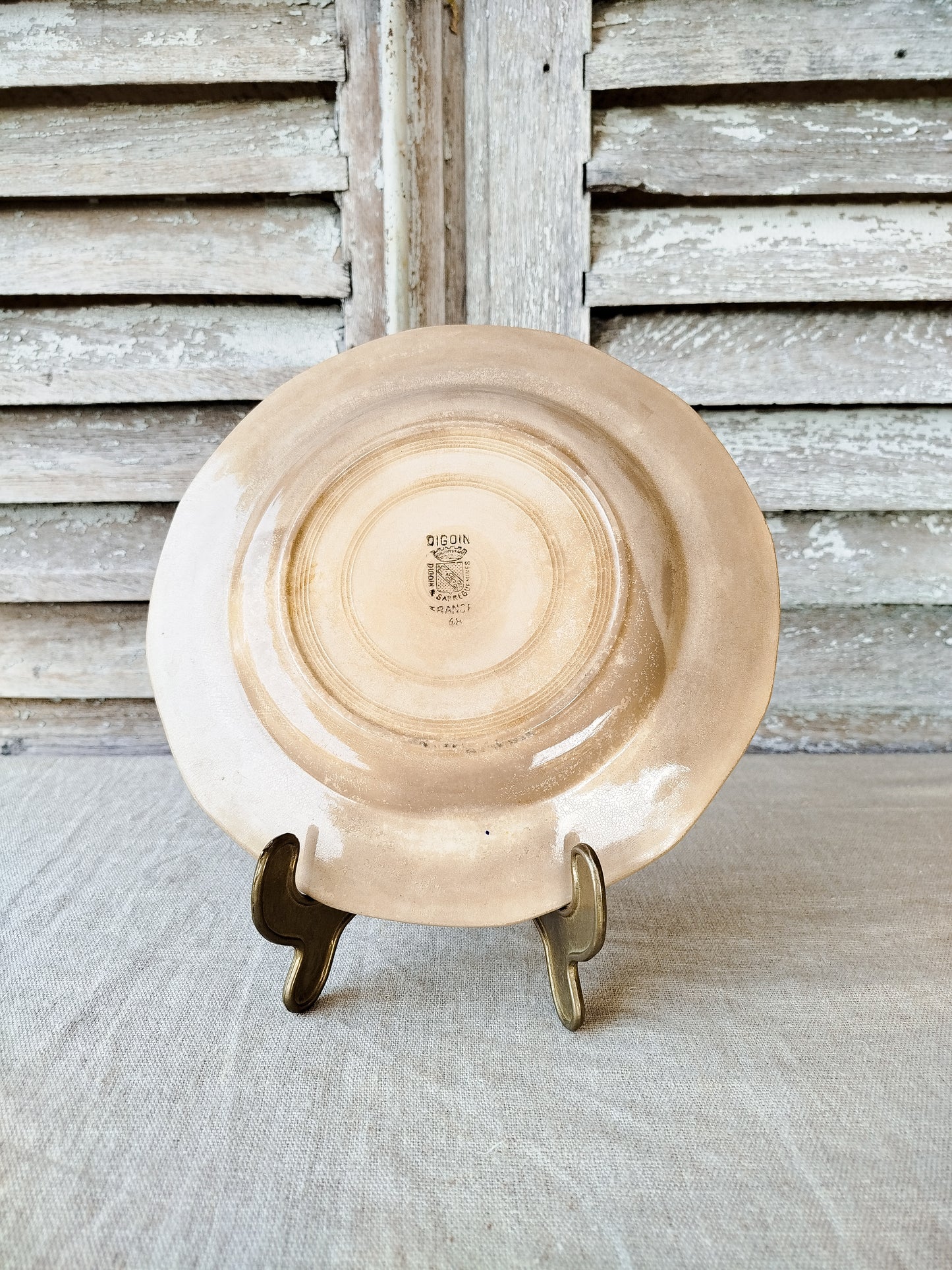 Assiette vintage patinée