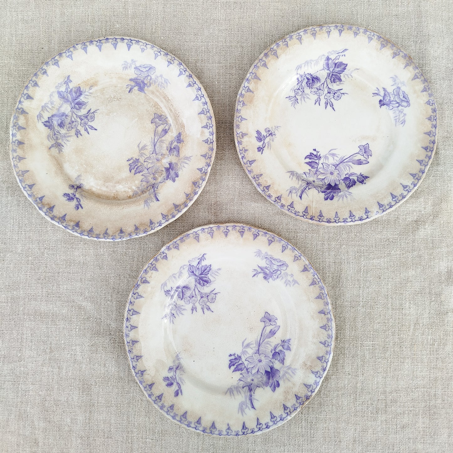 Assiettes à dessert Flore U&C x3