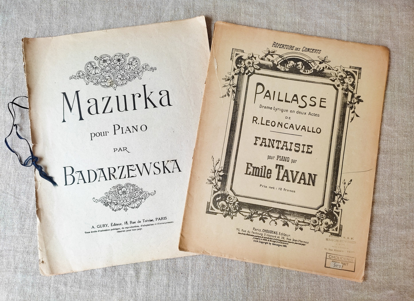 Partitions anciennes X2