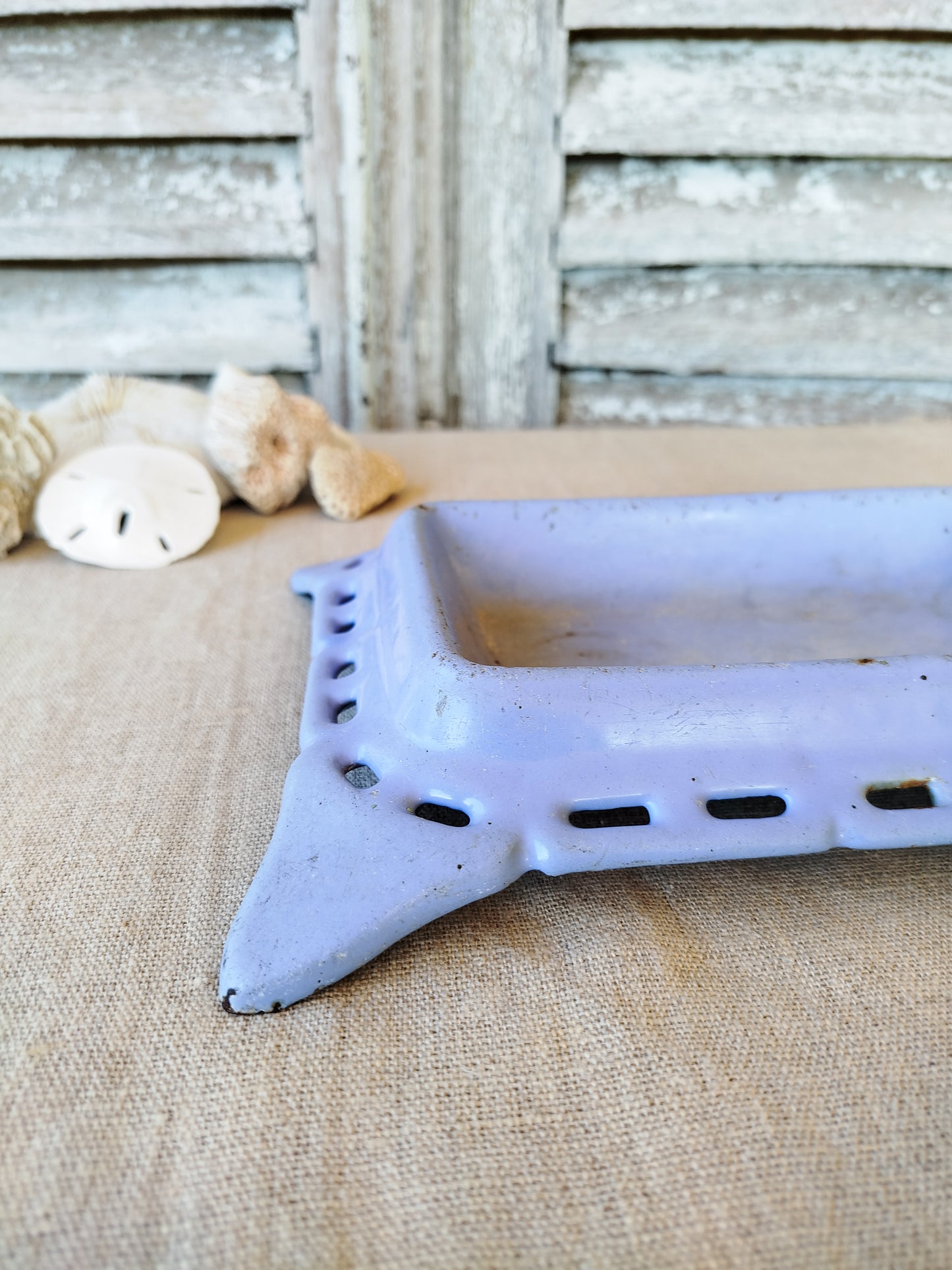 Crachoir ancien ~ Bleu