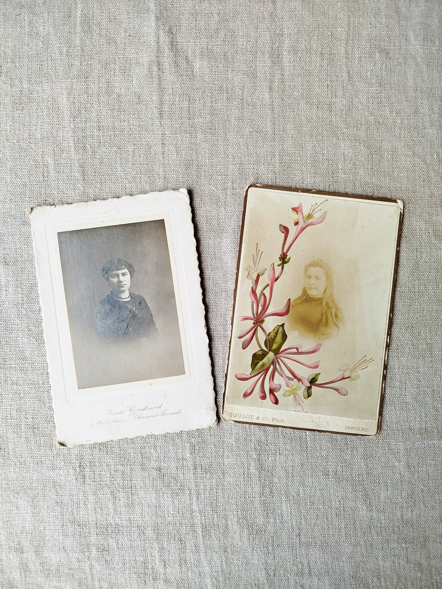 Photographies anciennes - Portraits féminins x2