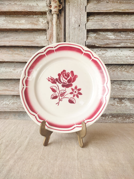 Assiette à fleurs vintage